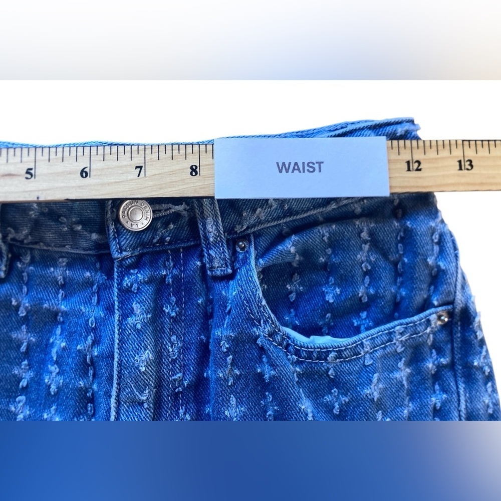 PacSun High-Rise Patterned Blue Jeans - Picture 5 of 9